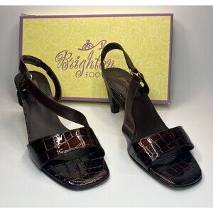 Brighton Rhodes Bronze Women’s Sandals Brown Sz 7.5 Made In Italy W/Box